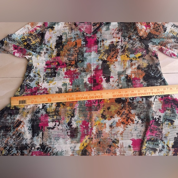 Vintage Dor Dor Couture Top Cover Boho Bohemian Knitted Swim Cover.  2X Colorful - Picture 12 of 16